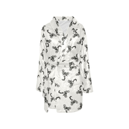 Motocross Pattern Print Design 03 Women's Fleece Robe