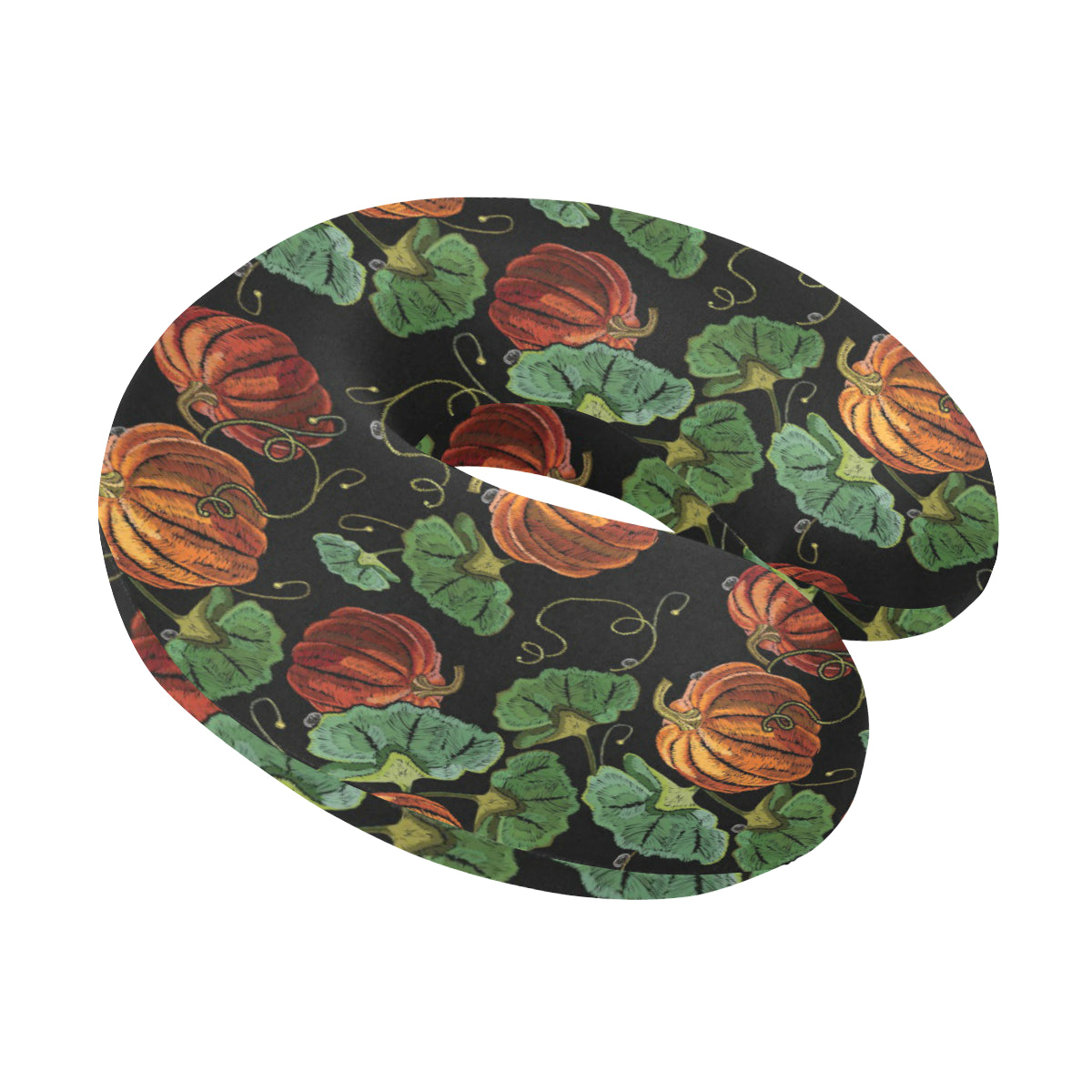 Pumpkin Pattern Print Design A02 U-Shaped Travel Neck Pillow