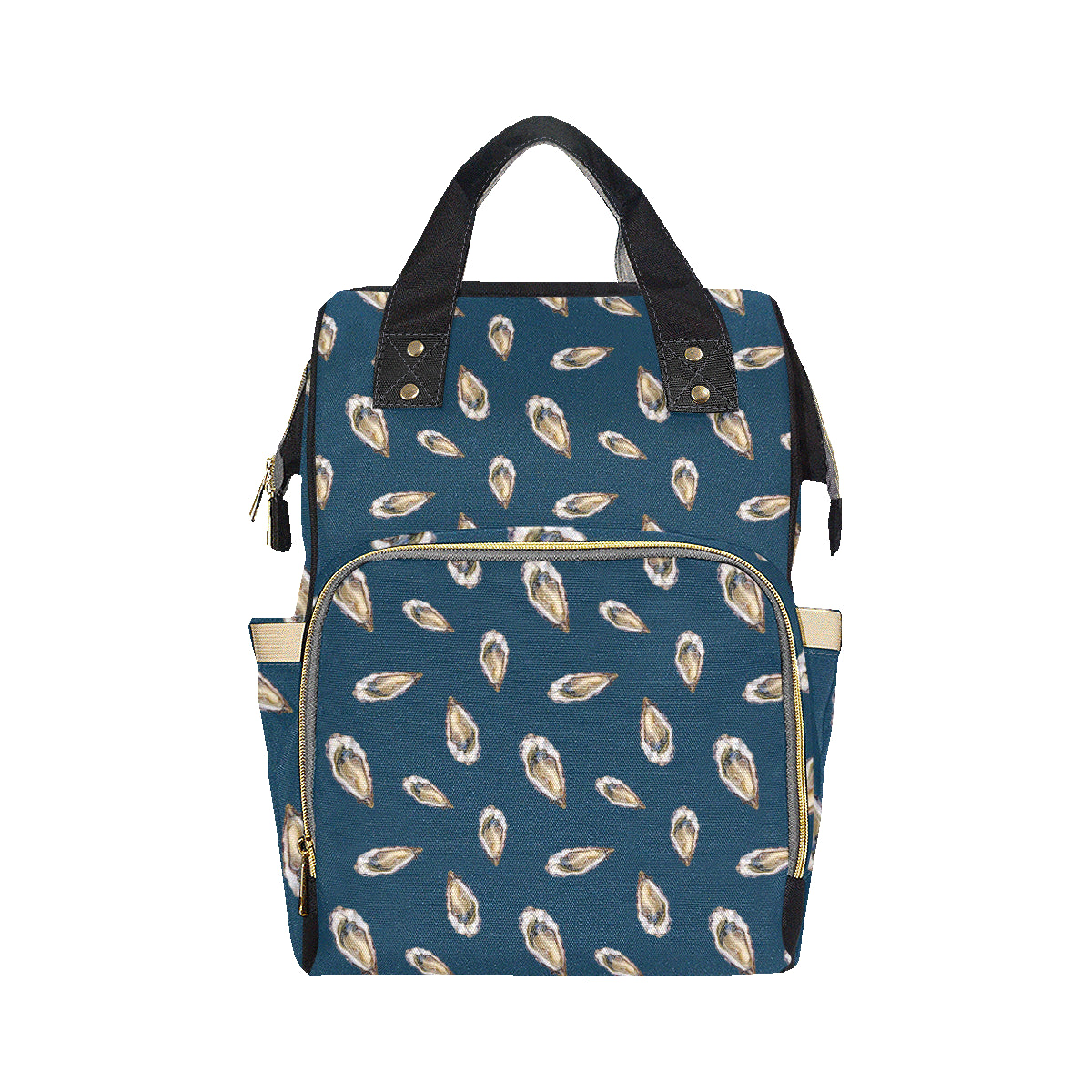 Oyster Pattern Print Design 03 Diaper Bag Backpack