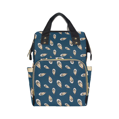 Oyster Pattern Print Design 03 Diaper Bag Backpack