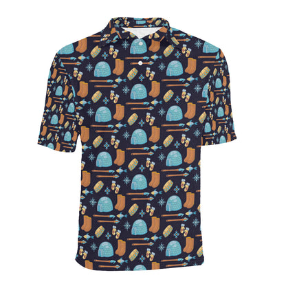 Eskimo Pattern Print Design 02 Men Polo Shirt