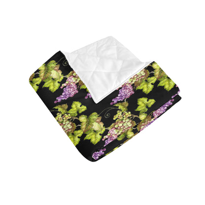 Grape Pattern Print Design GP04 Premium Quilt