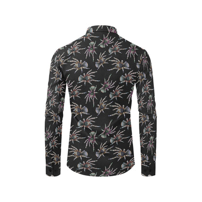 Tarantula Print Design LKS402 Men's Long Sleeve Dress Shirt