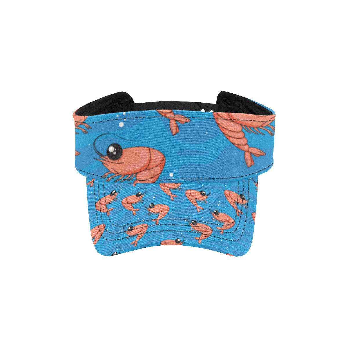 Prawn Cute Pattern Print Design 03 Unisex Sun Visor