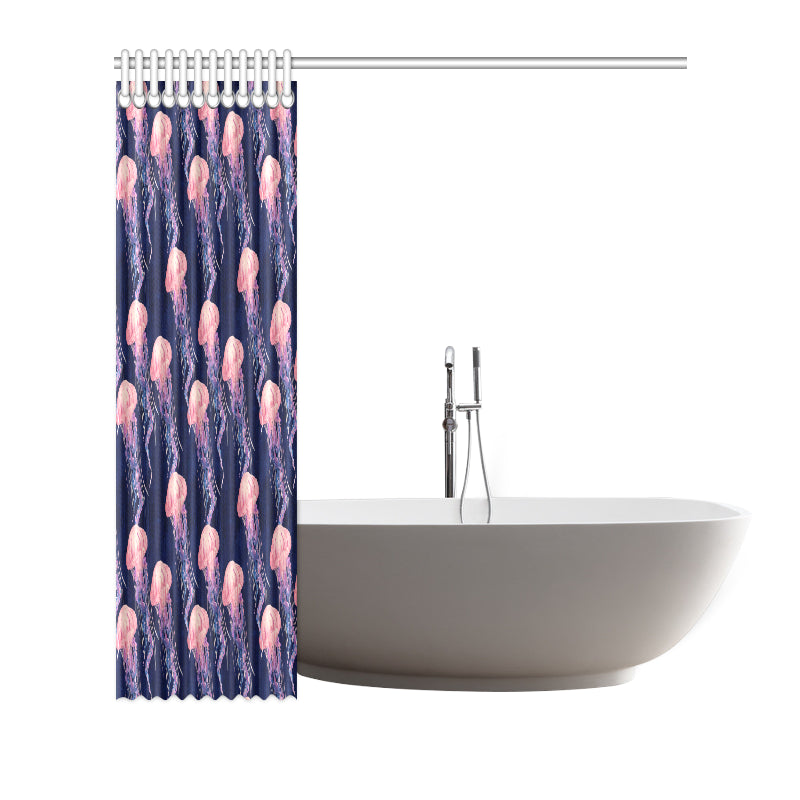 Jellyfish Pattern Print Design 03 Shower Curtain