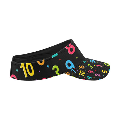 Number Pattern Print Design A04 Unisex Sun Visor