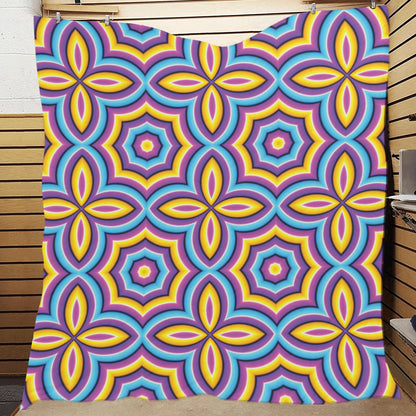 Optical illusion Pattern Print Design A03 Premium Quilt
