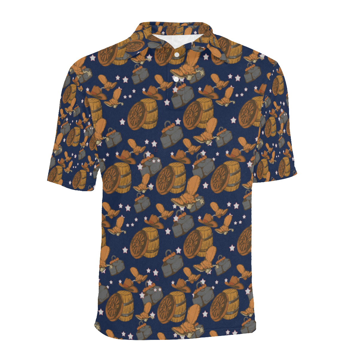 Cowboy Pattern Print Design 03 Men Polo Shirt