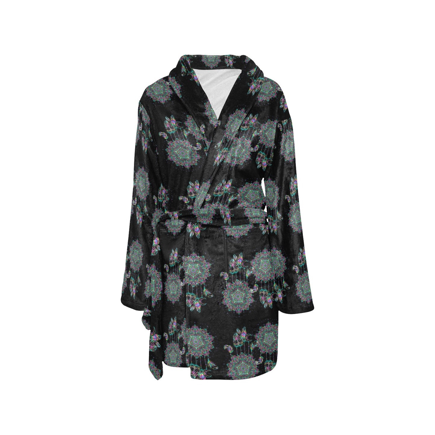 Dream Catcher Colorful Hand Draw Women's Fleece Robe