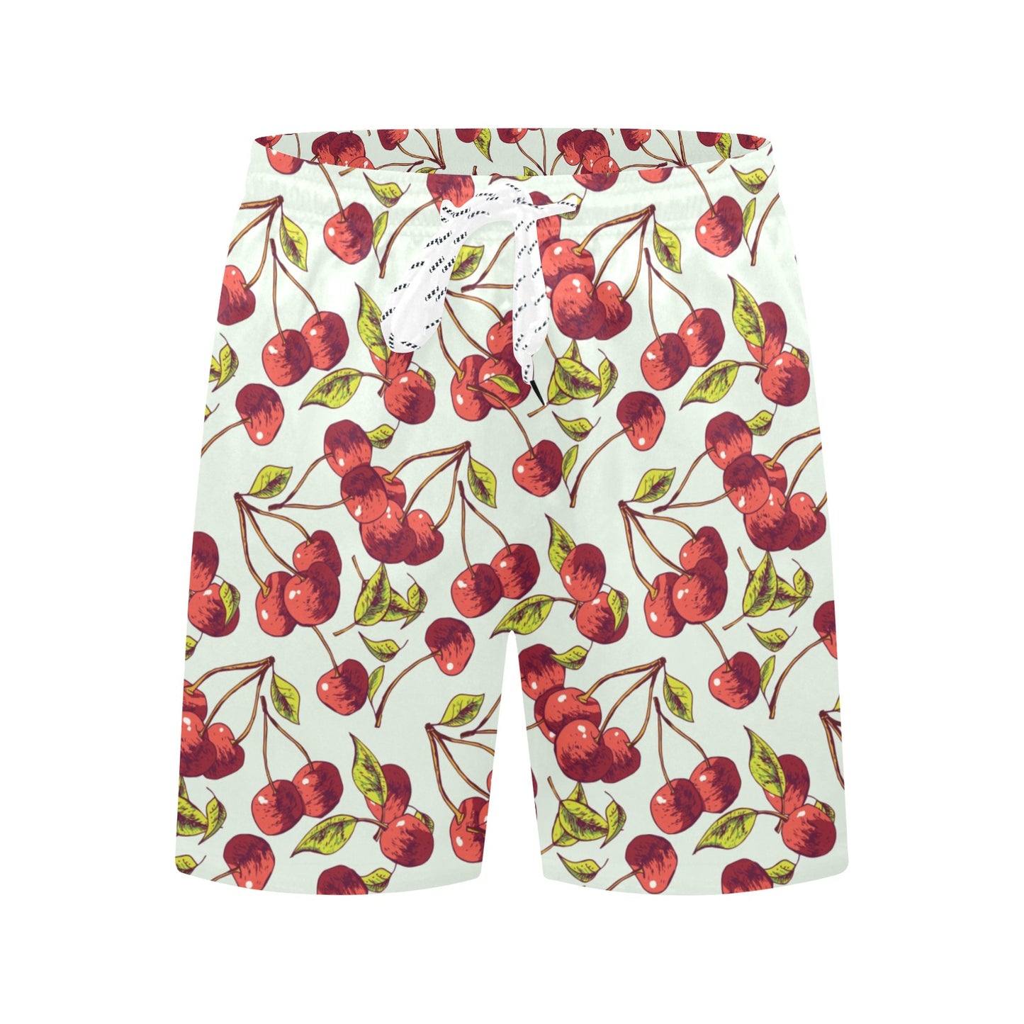 Cherry Hand Draw Men's Swim Trunks Beach Shorts