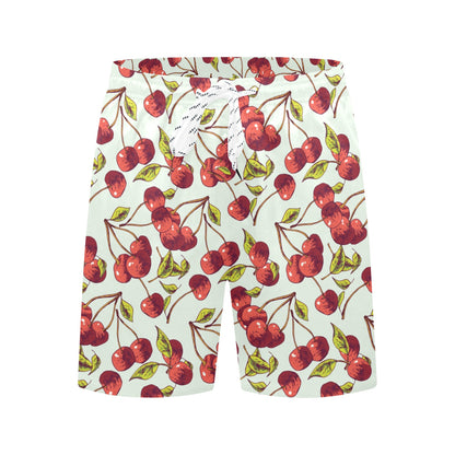 Cherry Hand Draw Men's Swim Trunks Beach Shorts