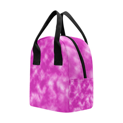 Tie Dye Pink Design Print Insulated Lunch Bag