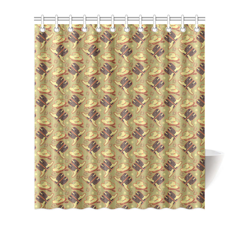 Western Cowboy Themed Shower Curtain