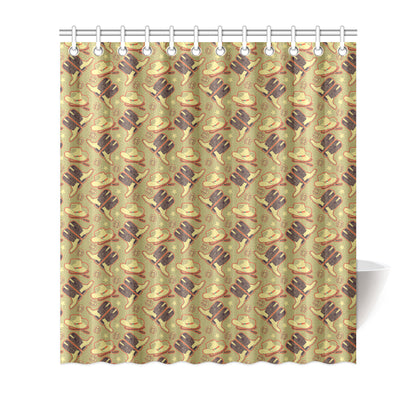 Western Cowboy Themed Shower Curtain