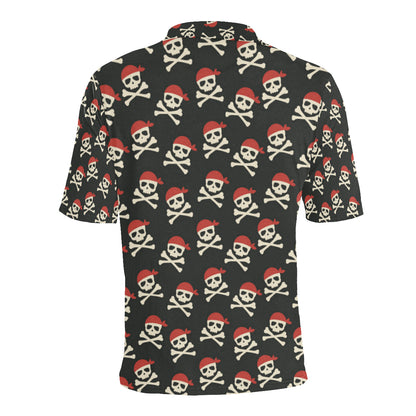 Pirate Pattern Print Design A04 Men Polo Shirt