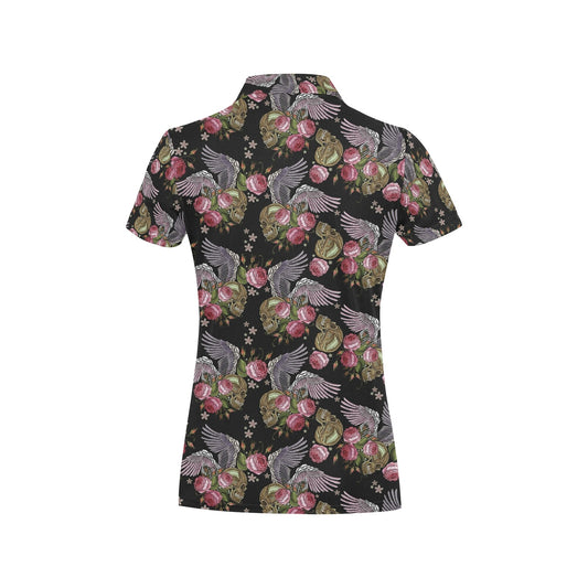 Angel Wings Pattern Print Design 06 Women's Polo Shirt