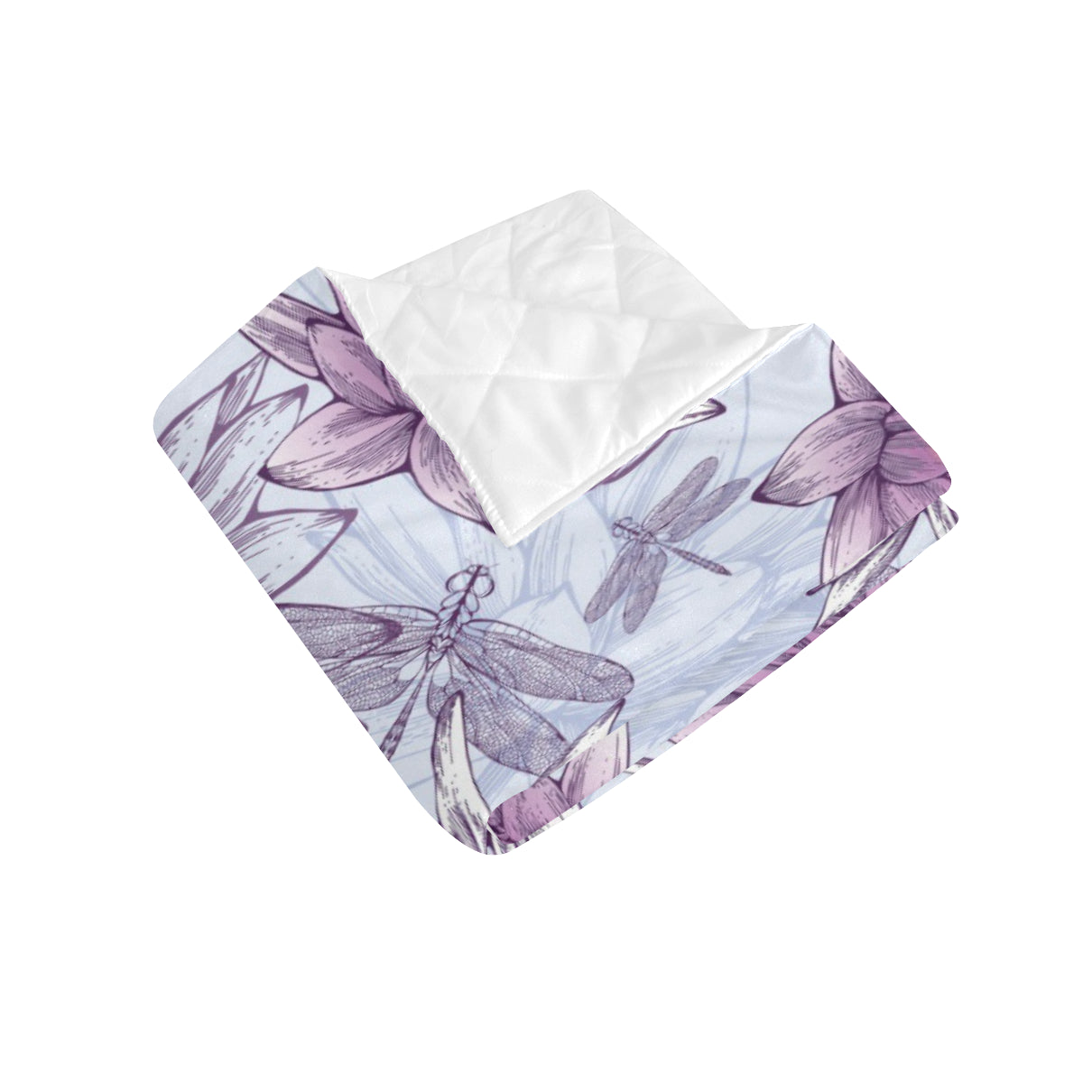 Water Lily Pattern Print Design WL01 Premium Quilt