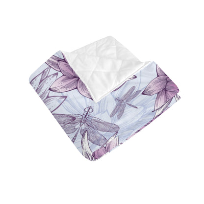 Water Lily Pattern Print Design WL01 Premium Quilt