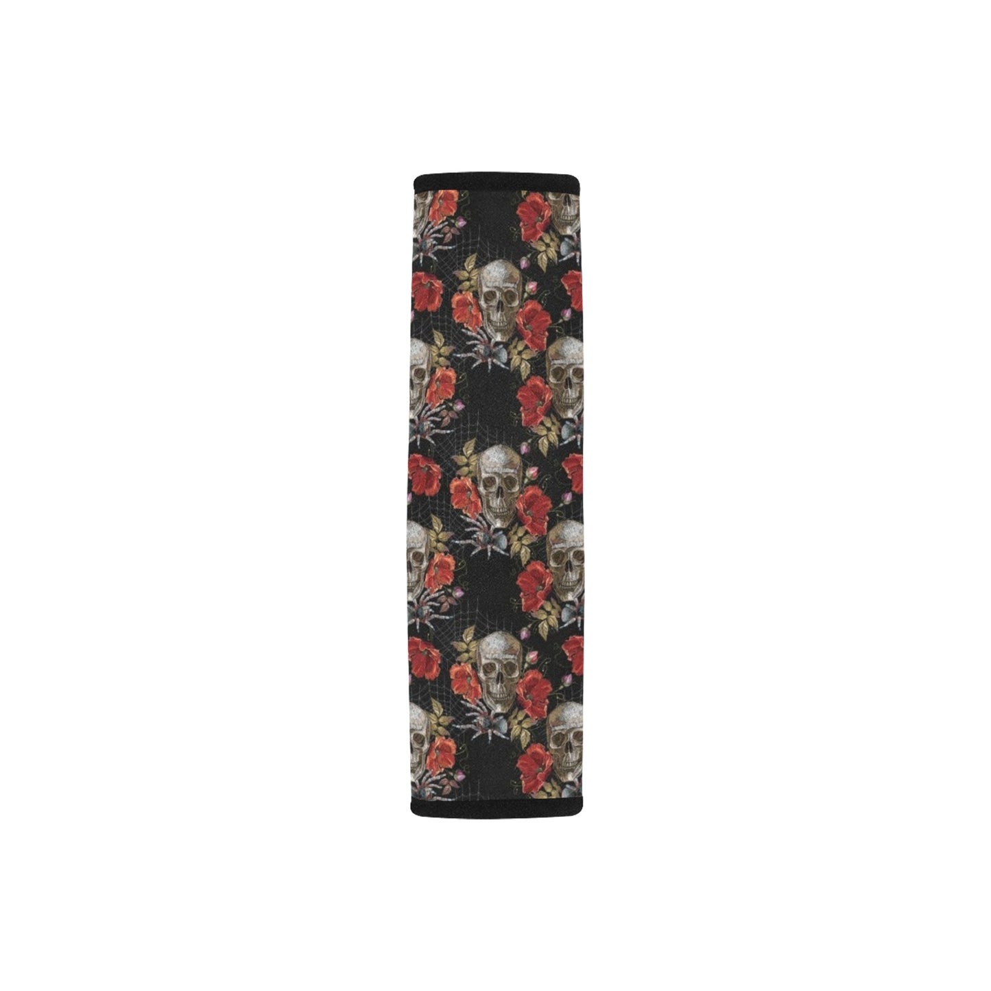 Spider Web Skull Rose Print Design LKS305 Car Seat Belt Cover