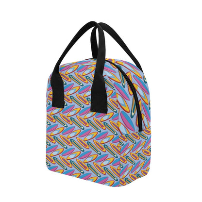 Surfboard Pattern Print Design LKS303 Insulated Lunch Bag