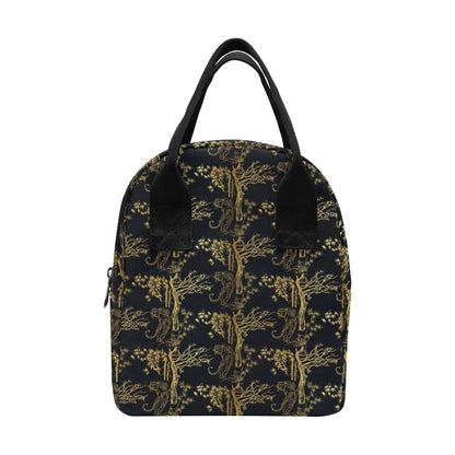 Tiger Gold Print Design LKS307 Insulated Lunch Bag