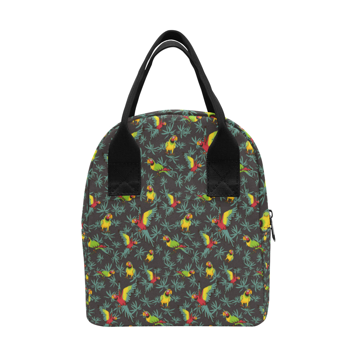 Parrot Themed Print Insulated Lunch Bag