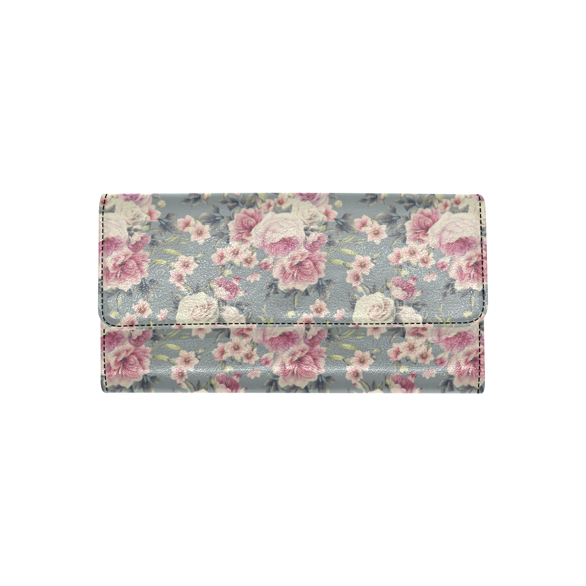 Peony Pattern Print Design PE05 Women's Trifold Wallet