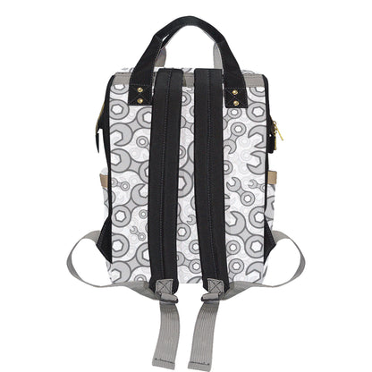 Mechanic Pattern Print Design 05 Diaper Bag Backpack