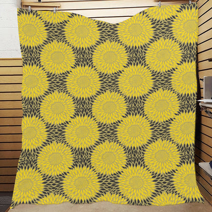 Sunflower Pattern Print Design SF06 Premium Quilt