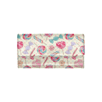 Candy Pattern Print Design CA04 Women's Trifold Wallet