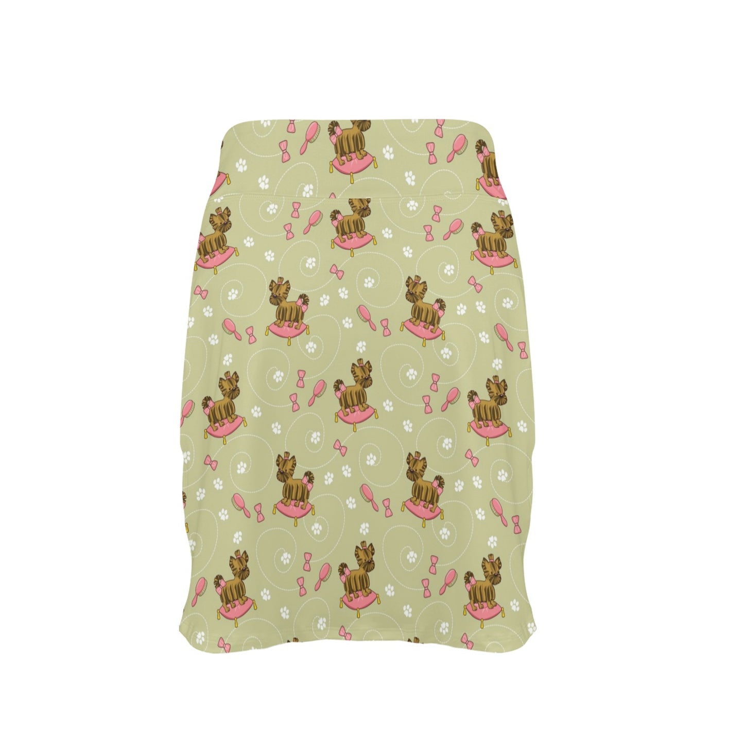 Yorkshire Cute Terriers Print Design LKS301 17" Golf & Pickleball Skort with Pockets