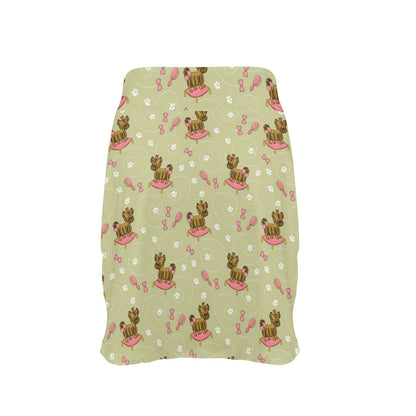 Yorkshire Cute Terriers Print Design LKS301 17" Golf & Pickleball Skort with Pockets