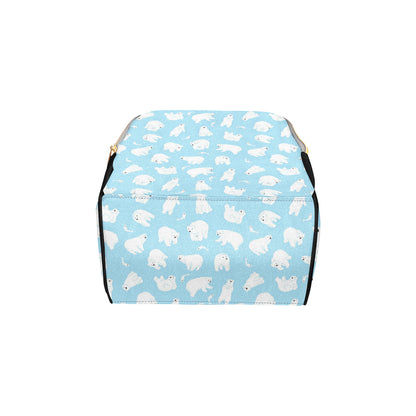 Polar Bear Pattern Print Design PB01 Diaper Bag Backpack