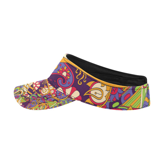 Funky Retro Pattern Print Design A04 Unisex Sun Visor