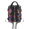 Neon Color Tropical Palm Leaves Diaper Bag Backpack