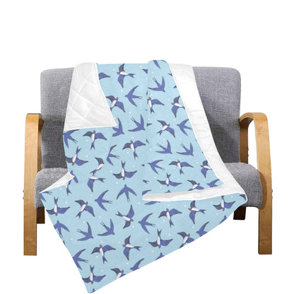 Swallow Bird Pattern Print Design 06 Premium Quilt