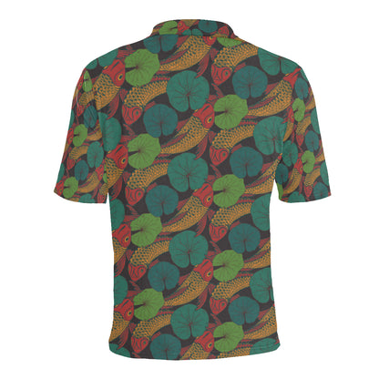 KOI Fish Pattern Print Design 01 Men Polo Shirt