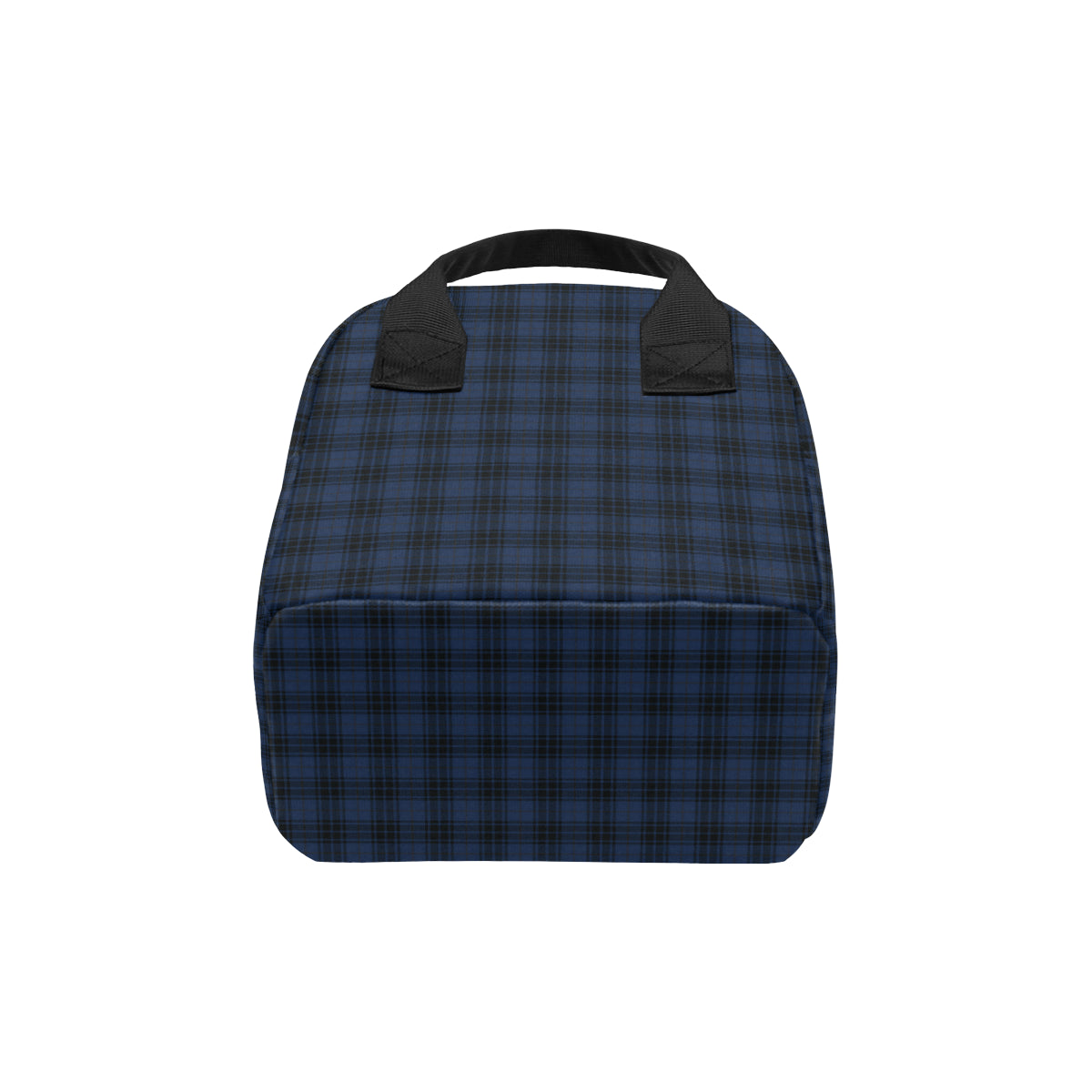 Navy Blue Tartan Plaid Pattern Insulated Lunch Bag