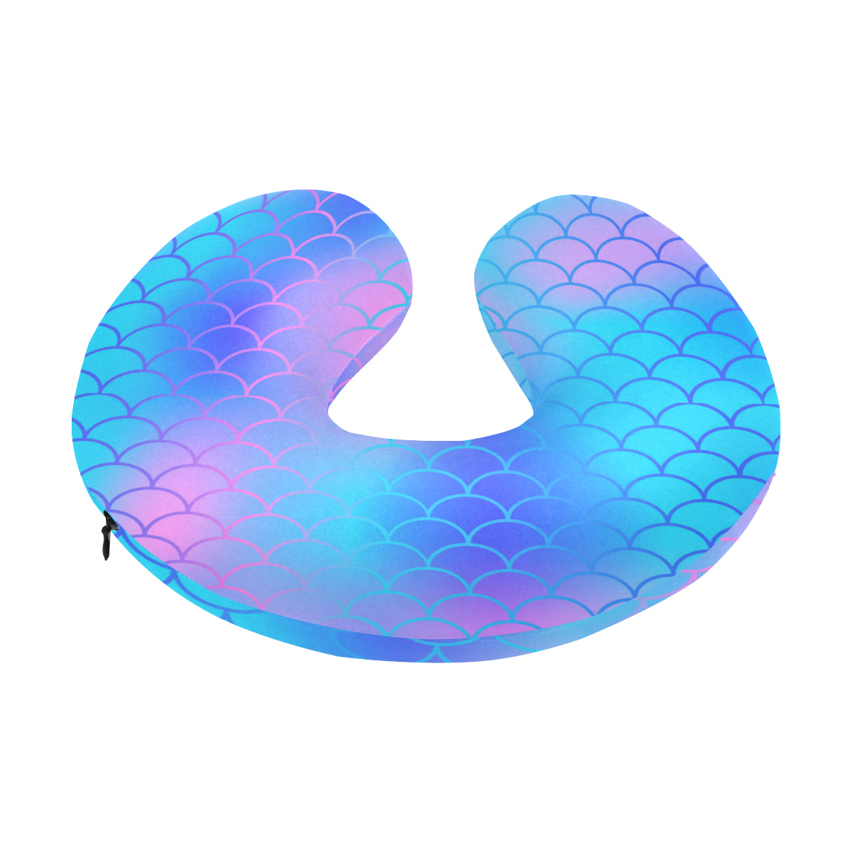 Mermaid Scales Pattern Print Design 04 U-Shaped Travel Neck Pillow