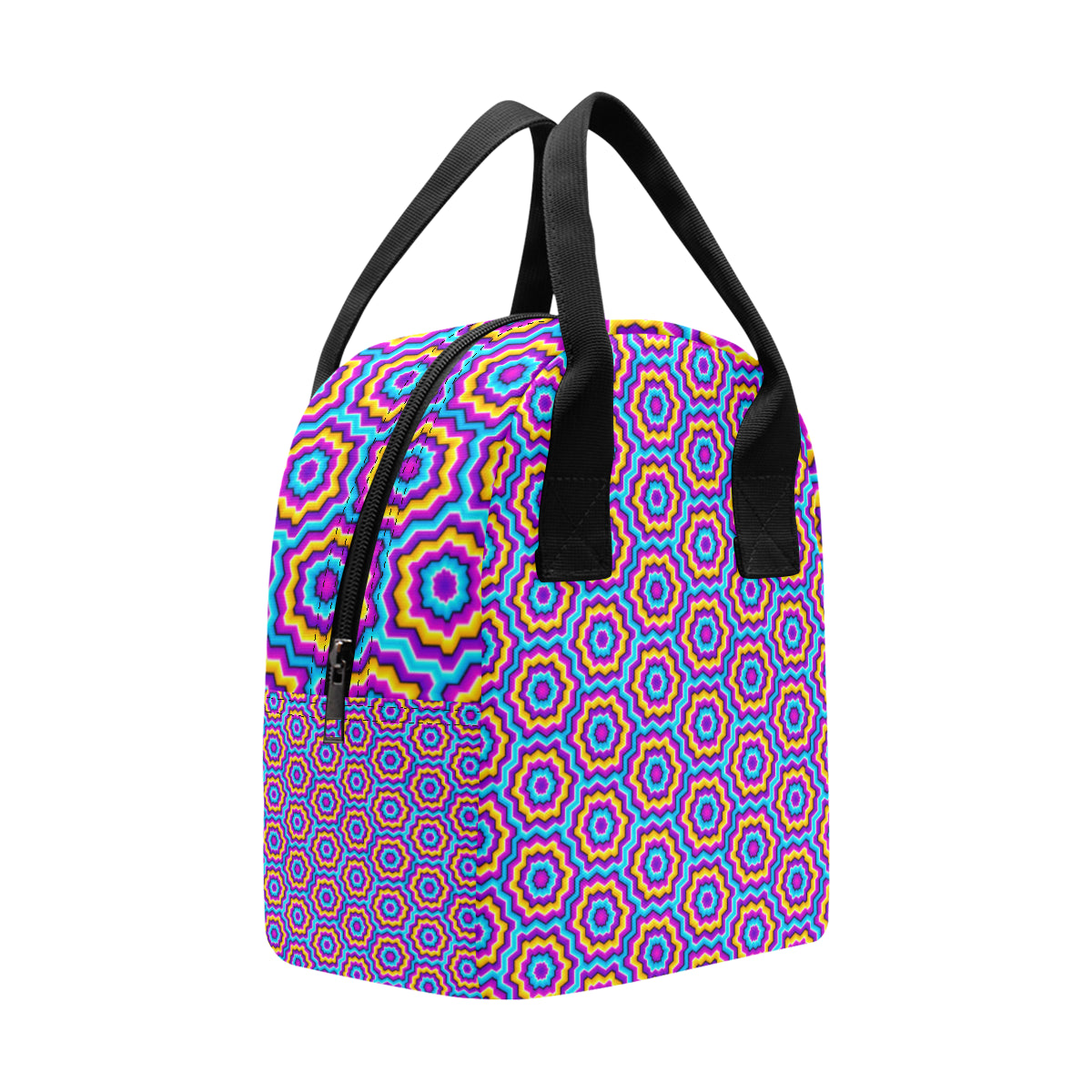 Optical illusion Techno Movement Insulated Lunch Bag