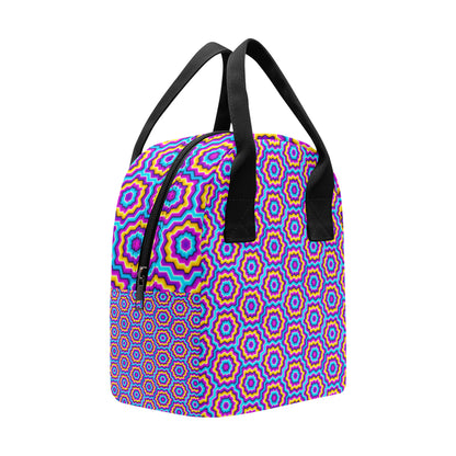 Optical illusion Techno Movement Insulated Lunch Bag