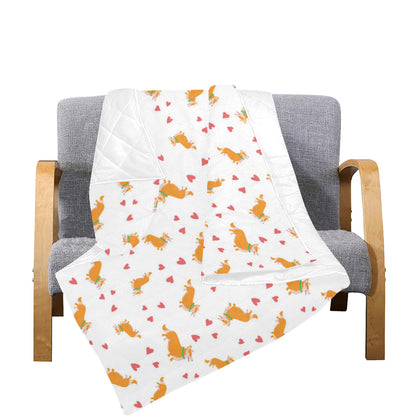 Cardigan Welsh Corgis Pattern Print Design 04 Premium Quilt