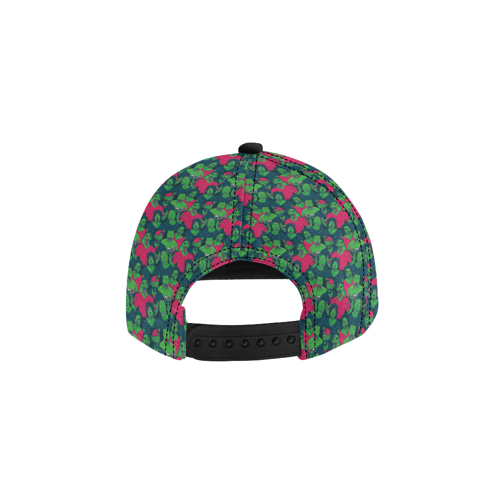 Zombie Themed Design Pattern Print Snapback Cap