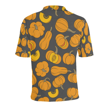 Pumpkin Pattern Print Design A03 Men Polo Shirt