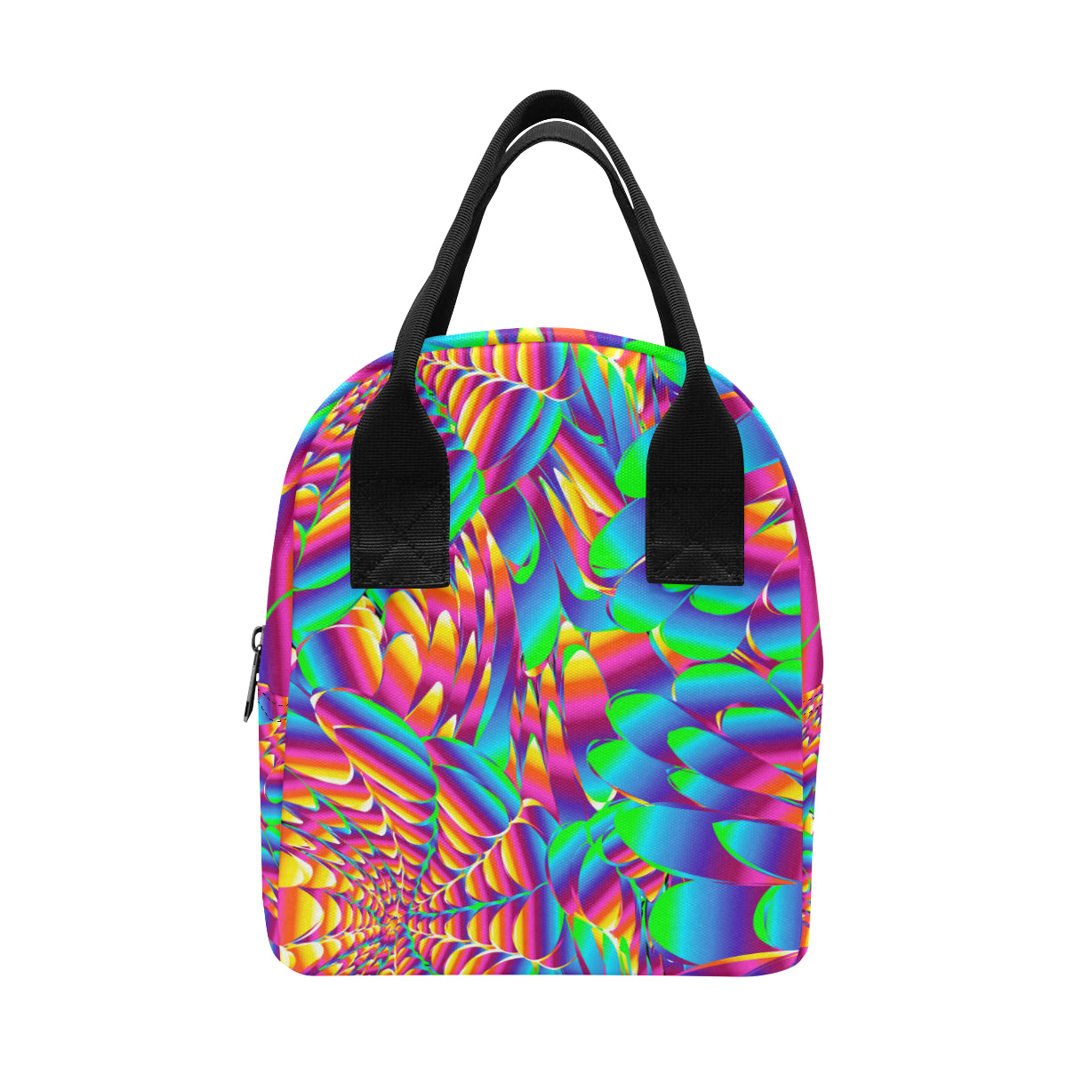 Psychedelic Trippy Pattern Insulated Lunch Bag