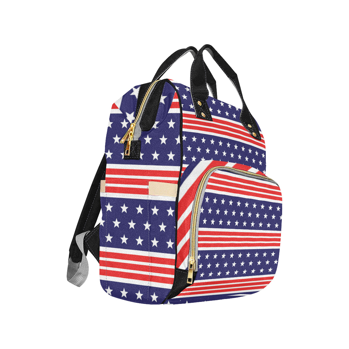Patriotic Pattern Print Design A04 Diaper Bag Backpack