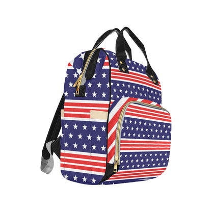 Patriotic Pattern Print Design A04 Diaper Bag Backpack