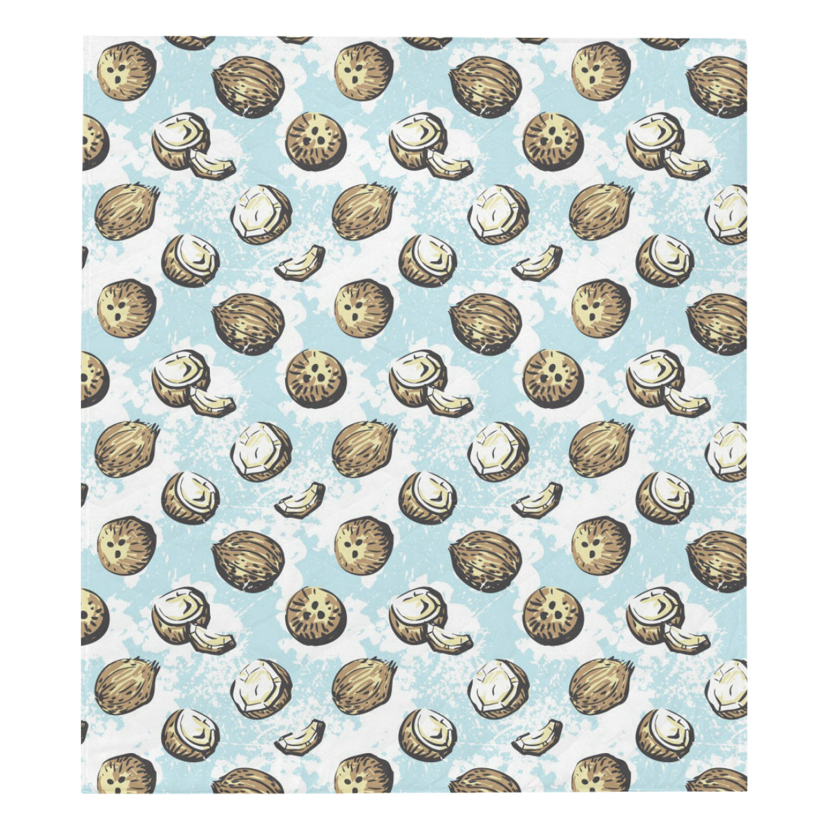 Coconut Pattern Print Design CN01 Premium Quilt