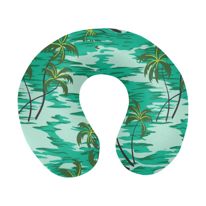 Palm Tree Pattern Print Design A01 U-Shaped Travel Neck Pillow