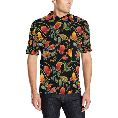Tulip Boho Pattern Print Design TP09 Men Polo Shirt